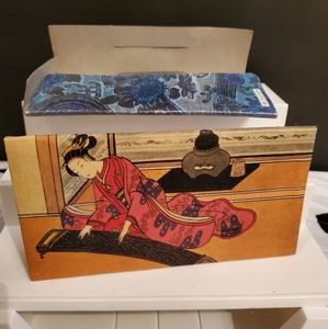 Vintage Japanese Paper Wallet in Case